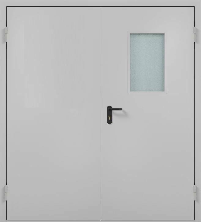 Двупольная противопожарная дверь EI 60 с остеклением
