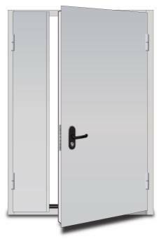 Двупольная металлическая противопожарная дверь EI 60